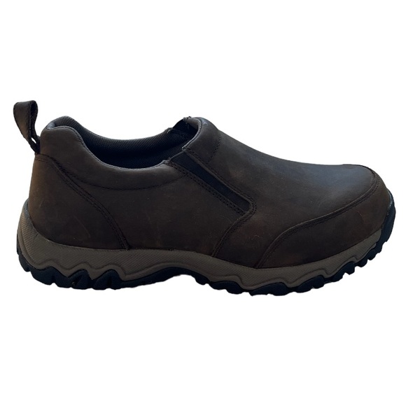 Duluth Trading Brown Leather Slip On Shoes Wild Boar Leather Mocs Size 10 W Wide - Picture 9 of 15